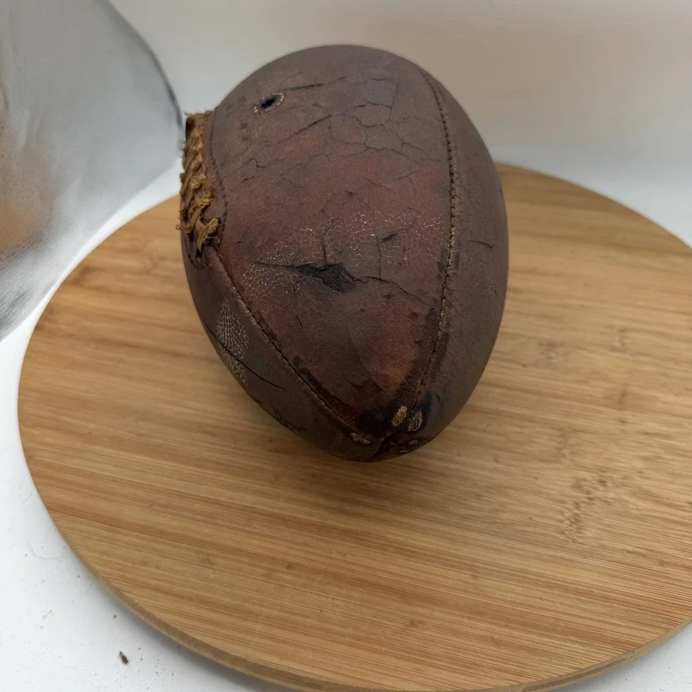 Vintage Spalding Jim Taylor S63 Leather Football Packers HOF Display/Decor Will